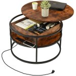 Eggree - table basse relevable, avec compartiment cach et cadre mtallique robuste, table basse salon ...