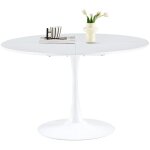 Table de salle � manger ronde moderne, haute, pour cuisine, salle � manger, salon, bureau, 4 � 6 personnes, ...
