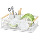 Egoutoire vaisselle cuisine , Égouttoir à vaisselle en acier inoxydable avec panier à couverts et plateau ... Egoutoire vaisselle cuisine , Égouttoir à vaisselle en acier inoxydable avec panier à couverts et plateau ...