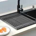 Egoutoire vaisselle cuisine pliable et amovible au - dessus de l'�vier - tapis �gouttoir pour tasses, ...