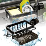 �gouttoir de cuisine pour r�frig�rateur, convient � la cuisine et � la salle de bain (noir) � gauche