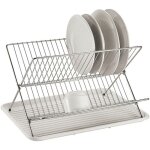 �gouttoir pliable � double couche avec bac de r�cup�ration - pour �goutter casseroles, po�les et vaisselle, ...