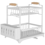 �gouttoirs � vaisselle 2 niveaux �gouttoir vaisselle sur evier avec bac d'�gouttement blanc