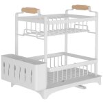 �gouttoirs � vaisselle 2 niveaux �gouttoir vaisselle sur evier avec bac d'�gouttement blanc