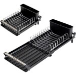 Ersandy - egouttoir a vaisselle cuisine extensible, gouttoir bec verseur pour l'vier, porte - couverts, ...