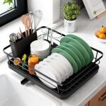 Égouttoir à vaisselle inox - egoutoire vaisselle cuisine grand rangement - egouttoir evier avec drainage ... Égouttoir à vaisselle inox - egoutoire vaisselle cuisine grand rangement - egouttoir evier avec drainage ...