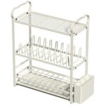 �gouttoir � vaisselle � trois niveaux, �tag�re de cuisine, �tag�re multifonction pour rangement, porte ...