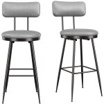 Eifson - lot de 2 chaises, chaises de cuisine, avec pieds en m�tal, pu, style industriel, chaises salle ...