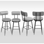 Eifson - lot de 4 chaises, chaises de cuisine, avec pieds en m�tal, pu, style industriel, chaises salle ...