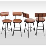 Eifson - lot de 4 chaises, chaises de cuisine, avec pieds en m�tal, pu, style industriel, chaises salle ...