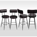 Eifson - lot de 4 chaises, chaises de cuisine, avec pieds en m�tal, pu, style industriel, chaises salle ...