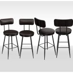 Eifson - lot de 4 chaises, chaises de cuisine, avec pieds en m�tal, pu, style industriel, chaises salle ...