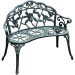 Eifson - banc de jardin 100x54x78 cm, banc de parc double, style vintage, aluminium moulé sous pression ... Eifson - banc de jardin 100x54x78 cm, banc de parc double, style vintage, aluminium moulé sous pression ...