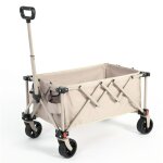 Chariot de jardin 77x48x45 cm, avec quatre roues tout - terrain, tissu oxford 600d, poigne rglable, ...