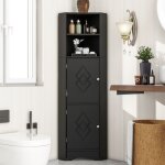 Colonne de salle de bain 36. 5x36. 5x155 cm, armoire salle de bain, meuble d'angle avec deux compartiments ... Colonne de salle de bain 36. 5x36. 5x155 cm, armoire salle de bain, meuble d'angle avec deux compartiments ...
