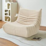 Fauteuil poire 105x86x75 cm?fauteuil relax, velours moelleux, mousse haute densit, design pliss, canap ...