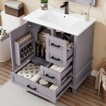 Meuble lave - mains 76x46x83, 5 cm, meuble lave mains  poser, meuble de salle de bain  poser, avec ...