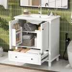 Eifson - meuble lave - mains 76x46x87cm, lavabo, meuble lave mains � poser, lave mains avec meuble, mat�riau ...