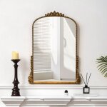 Eifson - miroir mural vintage arqué 80x59 cm, miroir vintage victorien, miroir de salle de bain, cadre ... Eifson - miroir mural vintage arqué 80x59 cm, miroir vintage victorien, miroir de salle de bain, cadre ...