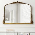 Eifson - miroir mural vintage arqué 89x66 cm, miroir vintage victorien, miroir de salle de bain, cadre ... Eifson - miroir mural vintage arqué 89x66 cm, miroir vintage victorien, miroir de salle de bain, cadre ...