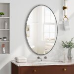 Eifson - miroir salle bain 100x65 cm, ovale en fer forg�, style boh�me, montage mural, convient pour ...