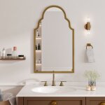 Eifson - miroir salle bain 101x61 cm, rectangle en fer forg�, style boh�me, fixation murale, cadre en ...
