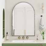 Eifson - miroir salle bain 91x61 cm, arche en fer forg�, style boh�me, fixation murale, convient pour ...