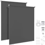 Einfeben 2x store vertical enrouleur extrieur pour terrasse ou balcon paravent rtractable protection ...
