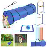 Einfeben 5 en 1 set d'agility pour chiens set d'exercice d'agility avec tunnel boîte de pause anneau ... Einfeben 5 en 1 set d'agility pour chiens set d'exercice d'agility avec tunnel boîte de pause anneau ...
