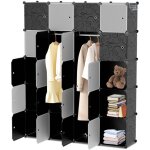 Einfeben armoire penderie tagre de rangement meuble systme d'tagres avec porte pour vtements chaussures ...