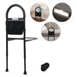 Einfeben barrière de lit adulte, barre d?appui pour lit anti - chutes, poche amovible, charge 150 kg ... Einfeben barrière de lit adulte, barre d?appui pour lit anti - chutes, poche amovible, charge 150 kg ...