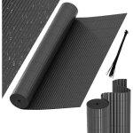 Einfeben - canisse en pvc canisse pvc pour jardin balcon terrasse. balcon clture brise - vent gris 90 ...