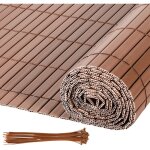 Einfeben - canisse pvc pour jardin balcon terrasse balcon clture brise - vent stores balcon marron 140 ...