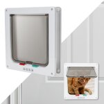 Chatiere pour chat chien porte pour chat chatire  4 positions avec tunnel cache dcoupe, trappe chat ...