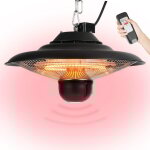 Einfeben chauffage de terrasse suspendu, 2000 w, halogène, à suspendre, avec chaîne de suspension, 2 ... Einfeben chauffage de terrasse suspendu, 2000 w, halogène, à suspendre, avec chaîne de suspension, 2 ...