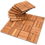 Einfeben dalles de terrasse bois d?acacia 1m 11 pcs dalle acacia mosaque 30x30cm systme de clips dalle ...