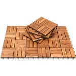 Einfeben dalles de terrasse bois d?acacia 5m 55 pcs dalle acacia mosaque 30x30cm systme de clips dalle ...