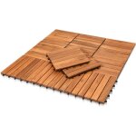 Einfeben dalles terrasse caillebotis lot de 33 pcs, surface max. 3 m - embotables carreaux bois d?acacia ...