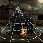Einfeben halloween araignee géante halloween decoration exterieur avec toile triangulaire 7m Einfeben halloween araignee géante halloween decoration exterieur avec toile triangulaire 7m