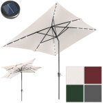 Einfeben parasol parasol balcon 210 x 140 cm rectangulaire basculant hauteur r�glable avec manivelle, ...