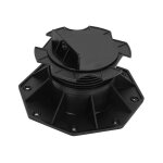 Plots terrasse bois ou composite pour dalle rglable 60 - 140mm 10 pices noir - einfeben