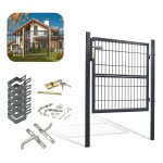Einfeben portillon de jardin clôture avec serrure et poignée portail en acier galvanisé revêtement en ... Einfeben portillon de jardin clôture avec serrure et poignée portail en acier galvanisé revêtement en ...