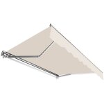 Einfeben - store banne de contrôle manuel auvent rétractable aluminium + polyester avec manivelle revêtement ... Einfeben - store banne de contrôle manuel auvent rétractable aluminium + polyester avec manivelle revêtement ...