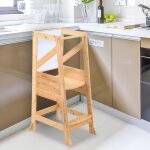 Swanew - tour d'apprentissage natural 91. 4x49x41. 4cm tour d'apprentissage barre de scurit, tableau, ...