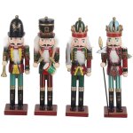 Ej. life lot de 4 soldats casse - noisette en bois de 30 cm sur support, cadeau de noël, décoration d'intérieu ... Ej. life lot de 4 soldats casse - noisette en bois de 30 cm sur support, cadeau de noël, décoration d'intérieu ...