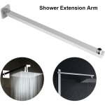 60 cm bras de douche mural, bras d'extension de douche fixe avec bride pour pommeau de douche � effet ...