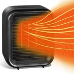 Ej. life - radiateur cramique 800w / 2000w - 2 niveaux de chauffe - pour bureau / salle de bain