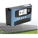 Contrleur de charge solaire 100 a, contrleur de chargeur solaire de charge adaptatif mppt 12 v / 24 ...