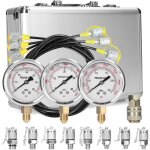 Ej. life - kit de test de pression hydraulique pour excavatrice, comprend 9 raccords, 3 tuyaux de test, ...