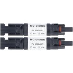Mc?d lot de 2 pi�ces de connecteur pv solaire 1000 v diode anti - retour int�gr�e ip68 �tanche pour connexion ...